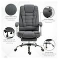 thumbnail image 4 of Dark Gray Office Chair Reclining with Footrest - Adjustable Height Swivel Task Chair for Home Office, Linen Fabric, Ergonomic Design, 265lbs Capacity, 4 of 9