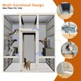 thumbnail image 4 of Zephypaws 71in Large Wood Catio Outdoor Cat Enclosure with Perches and Condos,Cat House Indoor with Waterproof Roof,Cat Shelter 5 Platforms & 2 Resting Box,UV Resistant (Grey), 4 of 7