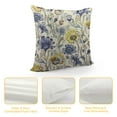 thumbnail image 4 of COMIO  Decorative Throw Pillow Cover, Watercolor Dandelion Pillow Cases Protectors Accent Square Pillowcase for Couch Sofa Bedroom Living Room Abstract Printed Brown Yellow Blue, 4 of 5