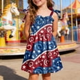thumbnail image 2 of NIEWTR Girls 4th of July Dress Bowknot Sleeveless Toddler Patriotic Outfit Little Kids Flutter Sleeve Red White Blue Casual Sundress 3T 4T 5T 6T(B-Blue,1-2 Years), 2 of 5