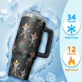 thumbnail image 4 of Halloween Tumbler 30 oz with Handle and Straw Haunted Ghost Skull Cup Halloween Holiday Gifts Travel Mug, 4 of 5