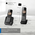 thumbnail image 3 of Panasonic KXTGC382B DECT 6.0 2-Handset Landline Telephone, Black, 3 of 9