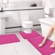thumbnail image 1 of Juego de alfombrillas de baño de espuma suave | 3 alfombrillas de baño con base antideslizante | Ultraabsorbentes y lavables a máquina | Alfombrillas modernas para inodoro y ducha, 1 of 6