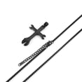 thumbnail image 5 of HZMAN Cross Necklace for Men Stainless Steel Bible Verse Philippians 4:13 I CAN DO ALL THINGS Wrench Cross Pendant Necklace (Black), 5 of 6