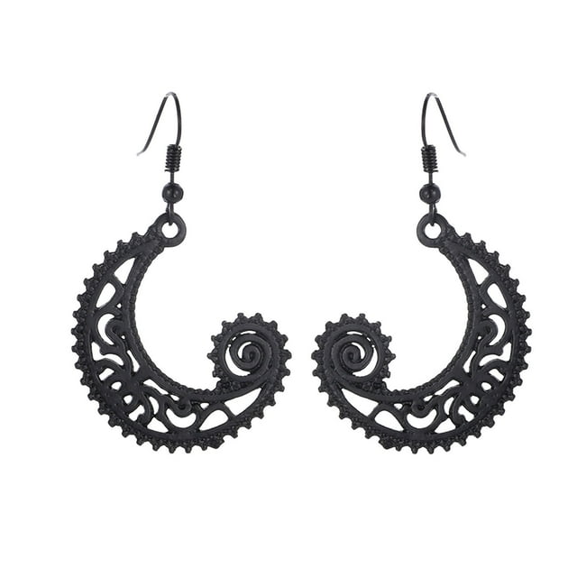 Fiudx Pendientes de Moda, Diseño Único de Gancho Tallado, Elegante Estilo de Aro, Perfectos para Bodas y Fiestas, Accesorio de Uso Diario, Gran Idea de Regalo, Material de Aleación Ligero.