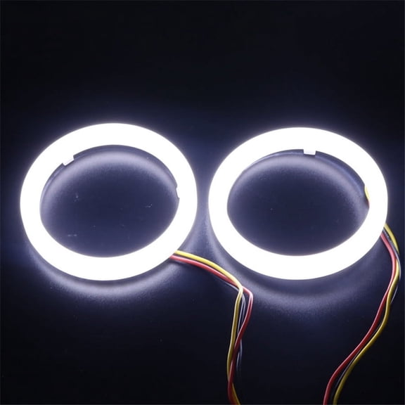 Phyun Car Headlight Drl Daytime Running Light Auto Halo Ring Angel Eyes 12V Day Light Turn Signal White Yellow For 90Mm