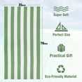 thumbnail image 4 of Cotton Oversized Beach Towel Extra Large 40"" Plush Thick Mens Beach Towels XL Stripe Pool Towels Swimming Towel For Adults Mens Women Quick Drying Towel Swimming Towel(Green), 4 of 9