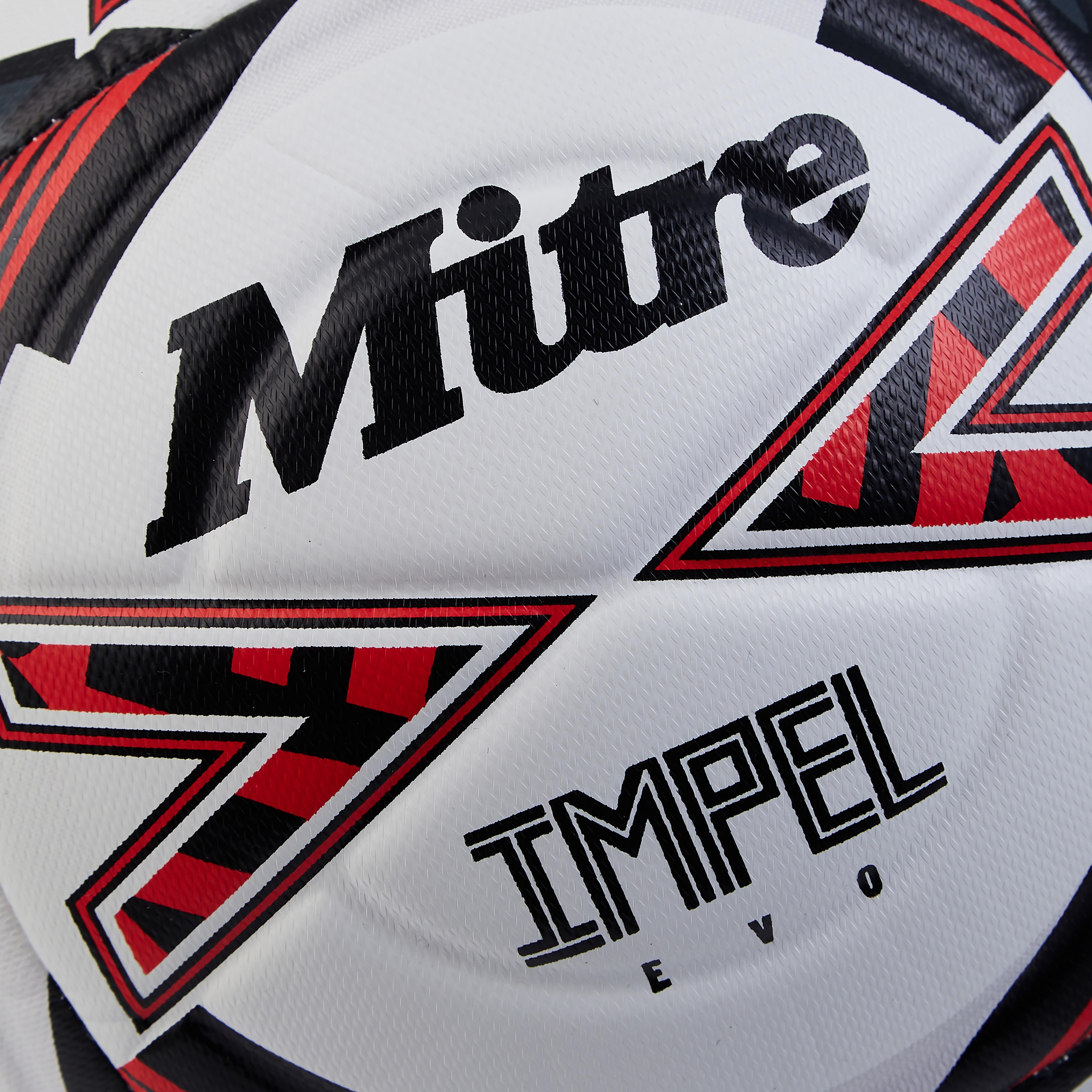 Mitre Impel Evo Training Soccer Ball – All-Weather Performance for Grass or AstroTurf – Soft-Touch Foam & Hyperflow Grooves – Size 3,4,5