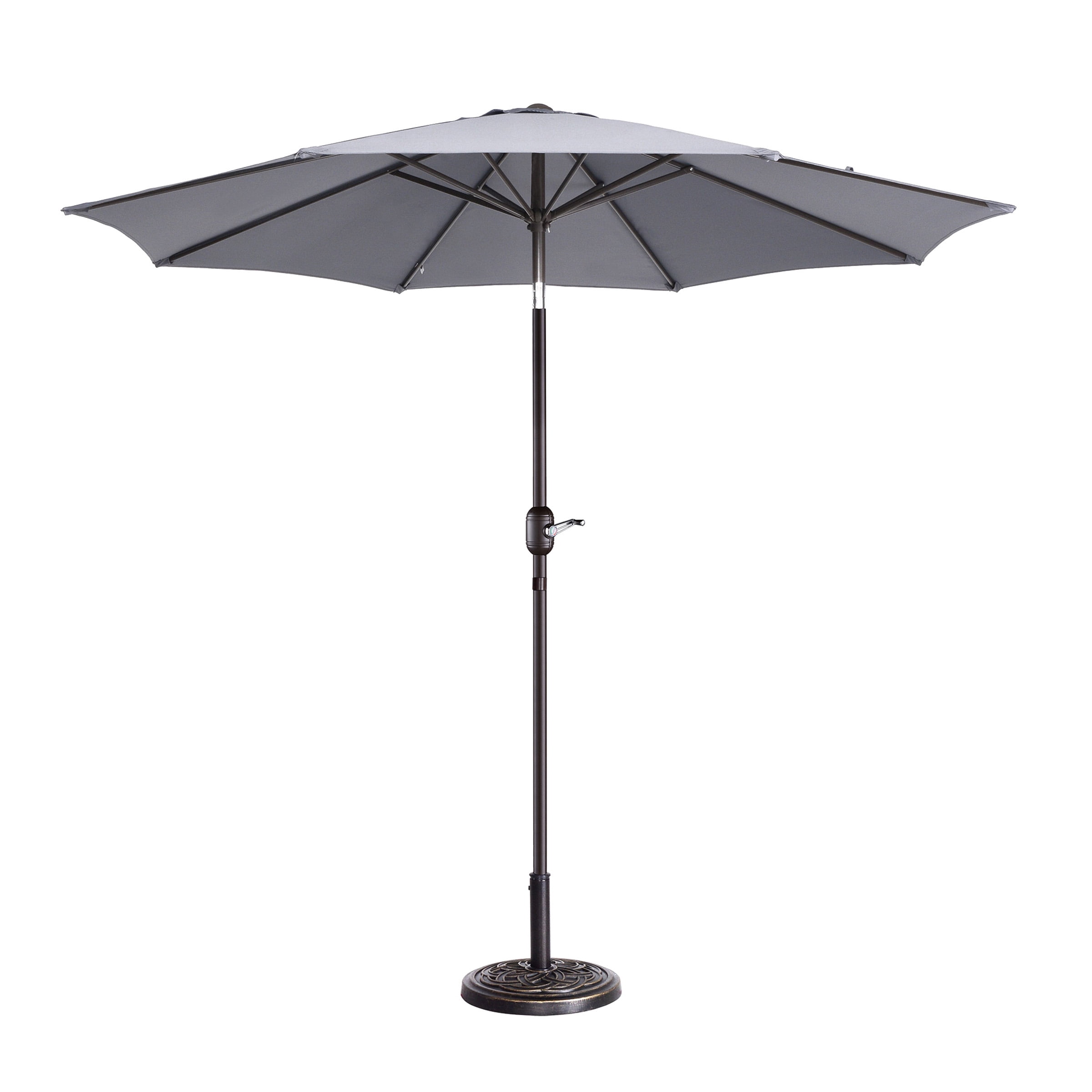 Villacera 9' Outdoor Patio Umbrella with 8 Ribs, Aluminum Pole and Auto