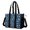 Dog Paw Print and Fishbone Blue Pattern, variant on Pink Cat Head Gray Pattern Utility Tote Bag, Office Commuter Tote with Multi Pockets & Removable Strap, Polyester Fabric Gifts for Work School Travel