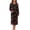 Black Cherry, variant on Bird Leaf Print Zipper Front Robes for Women Casual House Coat Long Sleeve Loungewear Women Zipper Robe Comfortable Long Nightgown with Pockets, S