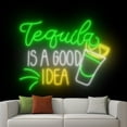 thumbnail image 2 of Handmadetneonsign Tequila Is A Good Idea Neon Sign, Tequila Bar Wall Art Decor, Cocktail Bar Pub Beer Wall Decor, 2 of 5