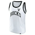 thumbnail image 2 of Men's-Fanatics  White Milwaukee Bucks Mesh Tank Top, 2 of 3