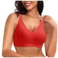 thumbnail image 2 of Yammkia Sports Bra with Padding Womens' Sports Bra Longline Wirefree Padded with Medium Support (Red,L), 2 of 5