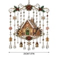 thumbnail image 6 of Clearance! Christmas Wind Chime Gingerbread House Hanging Decoration with Crystal Pendants Bells for Holiday Indoor Outdoor Porch Garden Yard Home Party Xmas Seasonal Decor Ornament, 6 of 6