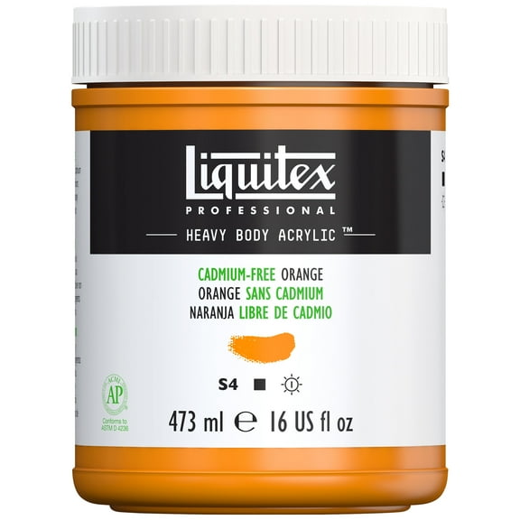 Liquitex Professional Heavy Body Acrylic Color, 16 oz., Cadmium Free Orange