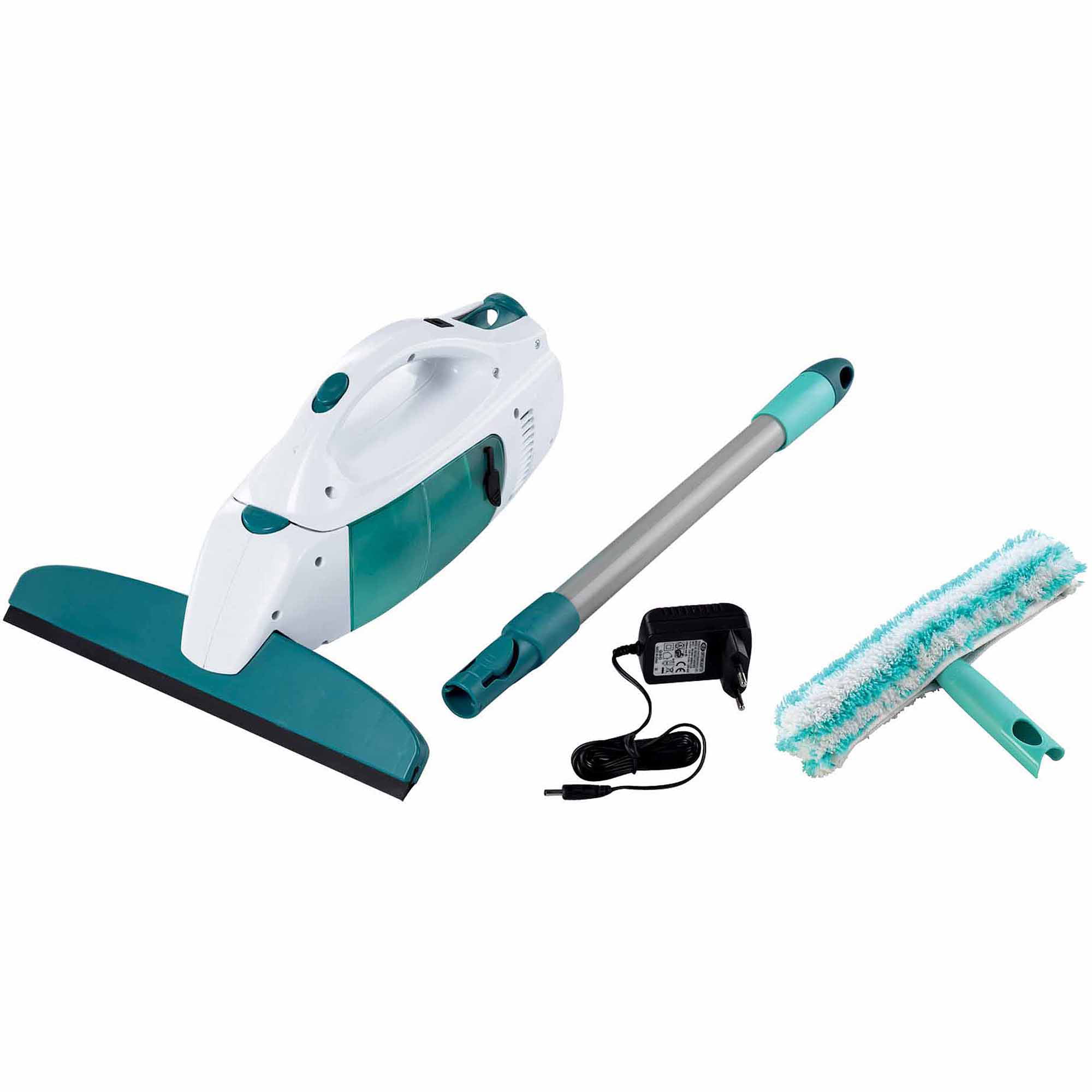 Leifheit 51107 Click System Window Vacuum Set with Handle and Cleaning Pad