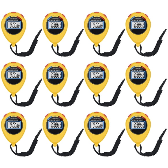 Cronómetro deportivo digital electrónico Pgzsy con alarma (paquete de 12)