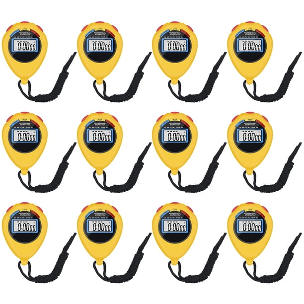 Cronómetro deportivo digital electrónico Pgzsy con alarma (paquete de 12)
