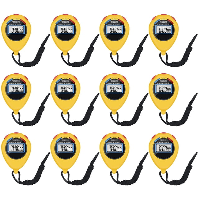 Cronómetro deportivo digital electrónico Pgzsy con alarma (paquete de 12)