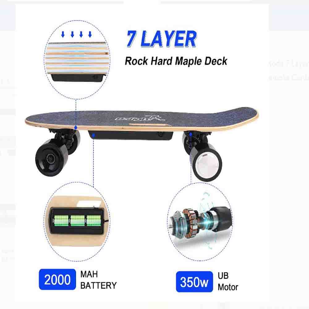 Electric Skateboard E-Skateboard E-Scooter Board 350W Bluetooth Wireless 20km/h 