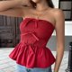 thumbnail image 1 of mfyjkho Camisetas Sin Mangas Para Mujer, Camiseta De Verano Para Mujer Con Decoración De Color Liso, Cuello Redondo, Manga Corta, A La Moda Vestidos Maxi Para Mujer M, 1 of 9