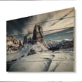 thumbnail image 2 of Designart "Cloud In Alaskan Winter Snowy Horizon" Landscapes Print on Natural Pine Wood, 2 of 5