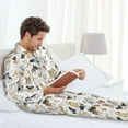 thumbnail image 5 of Bingfone Men's Pajama Set 2 Piece Loungewear PJs, Long Sleeve with Pajama Pants-I Love Dogs, 5 of 7