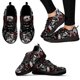 thumbnail image 1 of Zapatillas deportivas con estampado de calavera de azúcar azul para niña, zapatos cómodos y transpirables con estampado de rosas en 3D y mariposas, zapatillas informales para mujer, 1 of 6