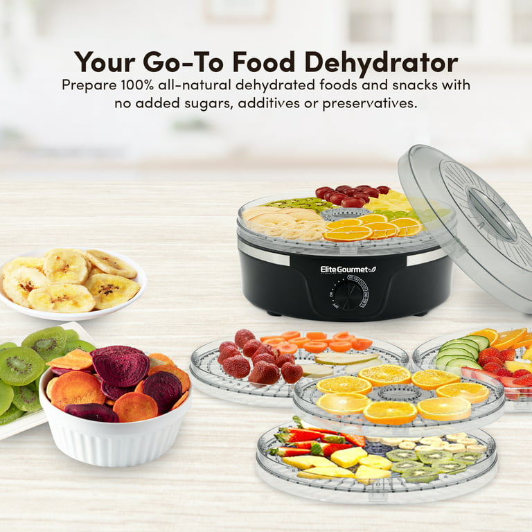 Elite Gourmet Food Dehydrator, Stainless Steel trays, Adjustable