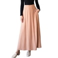 thumbnail image 1 of Doublju Women's Ruffle Slit Detailed Maxi Skirt With Side Pocket, 1 of 4