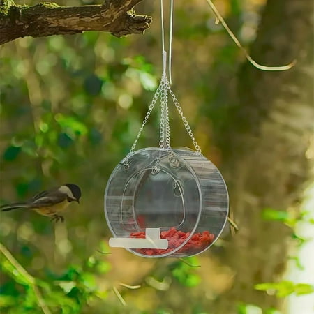 Mangeoire à oiseaux en forme de maison, ventouse transparente