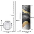 thumbnail image 5 of 20oz Black and Gold Marble Skinny Tumblers Stainless Steel Tumbler with Lid and Straw,Vacuum Insulated Double Wall Travel Tumbler Cups with Cleaning Brush for Coffee,Tea, 5 of 6