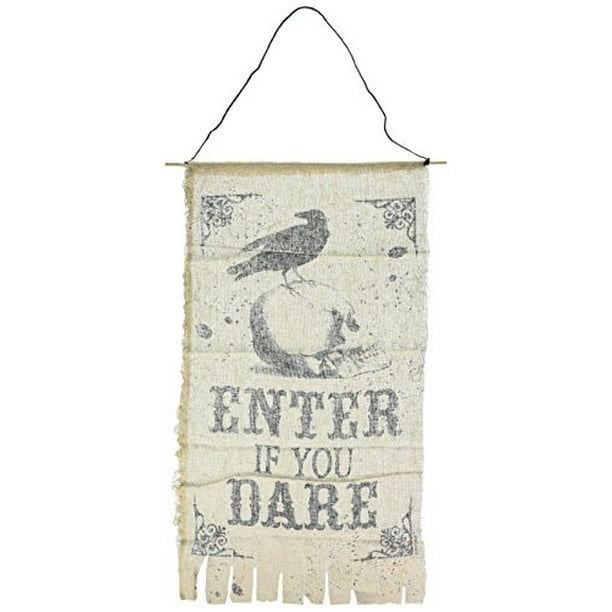 Amscan Dreadful Boneyard Halloween Party Enter If You Dare Hanging Door Banner Decoration Gauze 25 X 13 Walmart Com Walmart Com