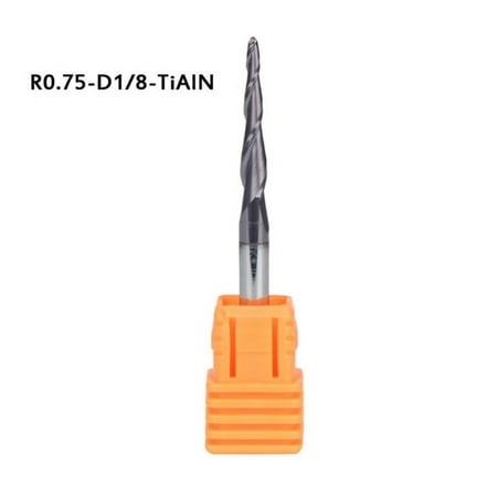 

R0.25mm-1mm Tapered Ball Nose End Mill 1/8 Shank CNC Router Woodwork Carving