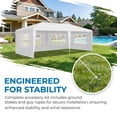 thumbnail image 3 of UBesGoo 10x30 Party Canopy Tent with 8 Removable Sidewalls,Outdoor Shelter for Weddings and Events,White, 3 of 13