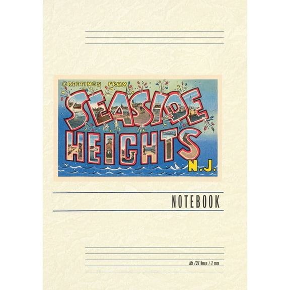 Vintage Lined Notebook Greetings from Seaside Heights, New Jersey, (Paperback)