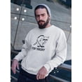 thumbnail image 2 of Smartprints Mens Graphic Sweatshirt White - Stay Trashy Raccoon Cotton Blend Regular Fit, 2 of 4