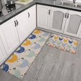 thumbnail image 2 of Light Gray Chicken Pattern Kitchen Rugs Sets Of 2,Anti Fatigue Kitchen Mat Rugs Non Slip Washable,Decorative Kitchen Floor Mats for Kitchen,Sink,Laundry,17"x30"+17"x47", 2 of 7