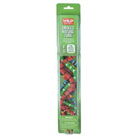 Wild Republic Snakes Nature Tube, Fake Snake, Kid Gifts, Reptile Party Supplies, 8-Piece