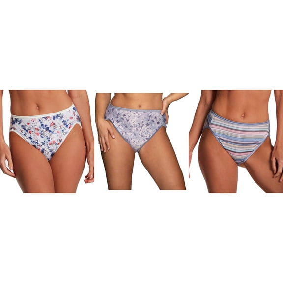 3 Pack VF Illumination Hi-Cut Brief Panty City Gardens Flower Street Studio Stripe