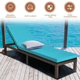 thumbnail image 6 of Gymax 2PC Adjustable Patio Rattan Recliner Chaise Lounge Chair w/ Cushion Wheels, 6 of 10