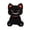 A001- Black, variant on Stuffed Cat Plush Halloween Dark Spooky Goth Black Cat Toys Sitting Animal Plush for Home Party Display Themed Room Decor for Teens and Horror Enthusiasts