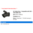 thumbnail image 2 of Air Intake Hose - Compatible with 2001 - 2003 BMW 530i 2002, 2 of 2