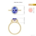 thumbnail image 4 of ANGARA Natural Classic Oval 2.9 ct Tanzanite Floral Halo Ring in 14K Yellow Gold for Women (Size-10x8mm) | December Birthstone, Birthday, Anniversary, Jewelry Gift for Women | Natural Tanzanite Ring, 4 of 8
