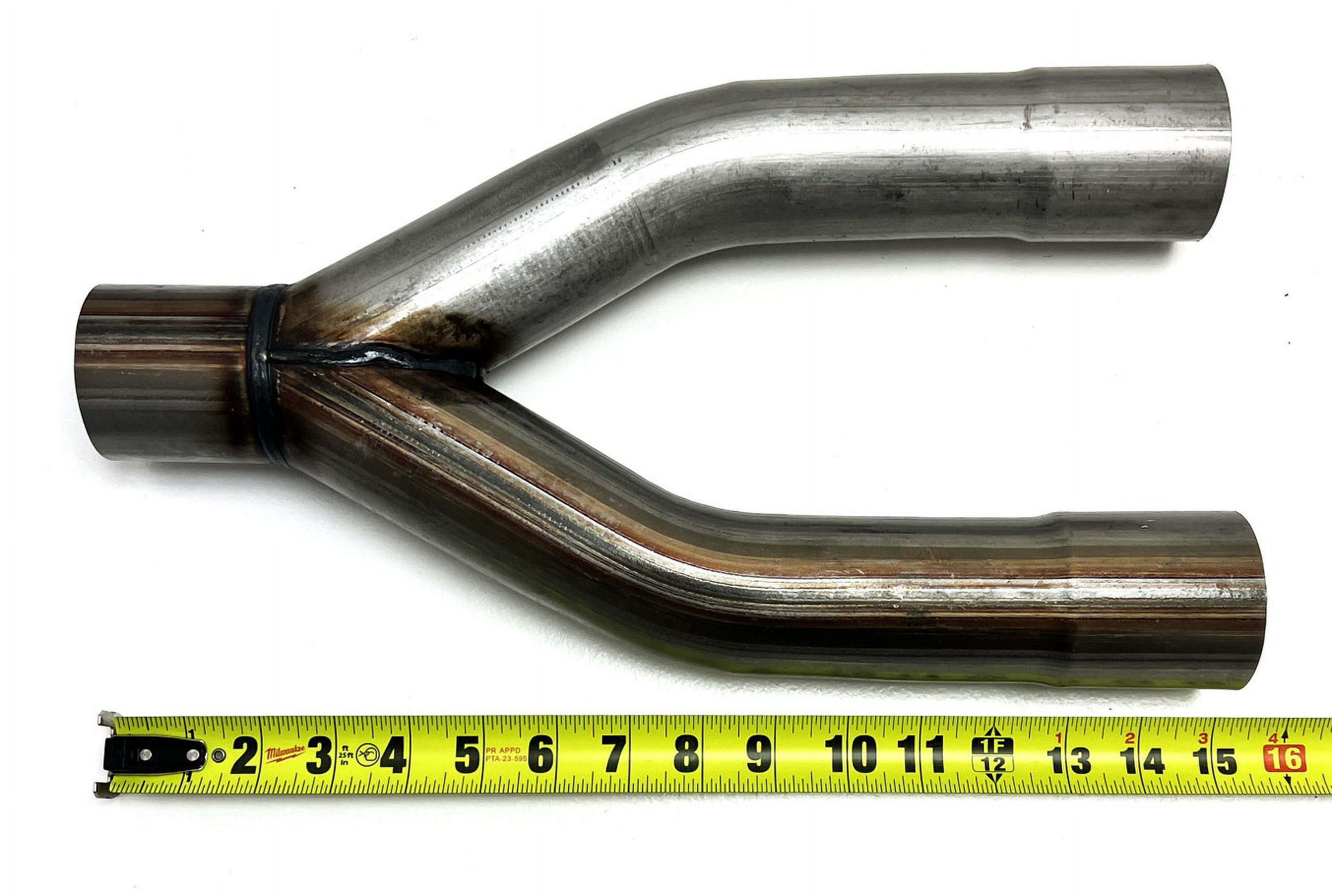 Exhaust Y Pipe 2.25 Single Inlet to 2.25 Dual Outlets WYP-225 Steel Wesdon Exhaust Y Pipe