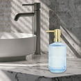 thumbnail image 6 of Unique Bargains 1 Pc Cylinder Texture Soap Dispenser 15.22oz Blue Gold Tone, 6 of 6