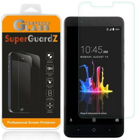 For ZTE Blade Z Max - SuperGuardZ Tempered Glass Screen Protector [Anti-Scratch, Anti-Bubble] + LED Stylus Pen