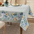 thumbnail image 4 of Fall Thanksgiving Tablecloth,Autumns Blue Pumpkin Sunflower Maple Leaf Country Table Cloth,Waterproof Resistant DurableTable Cover (60 X 120 INCH,Rectangle), 4 of 6