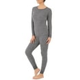 thumbnail image 7 of Fruit of the Loom Women's Long Underwear Waffle Crew and V-Neck Thermal Top, 2-Pack, 7 of 7